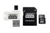 Карта памяти MicroSDHC 32GB UHS-I Class 10 GOODRAM + SD-adapter + OTG Card reader (M1A4-0320R12) - 1